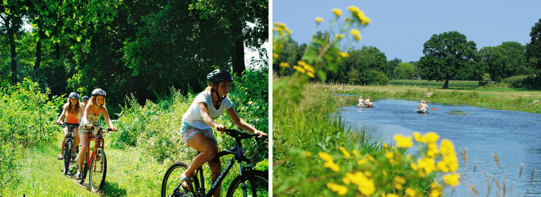 Gasten ontdekken de natuur van het Vechtdal per fiets en kano